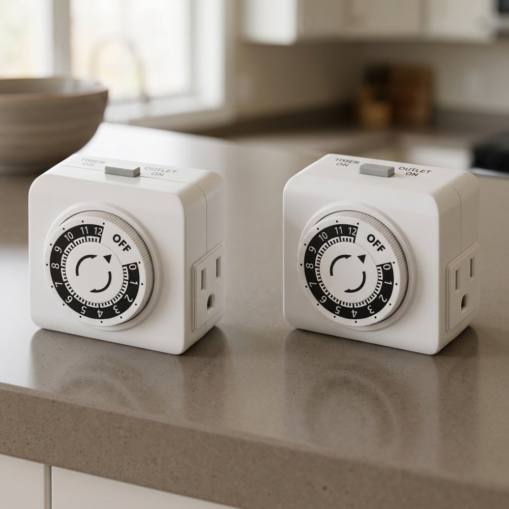 Lot de 2 prises de courant ave - Timer Dual Outlet avis et prix
